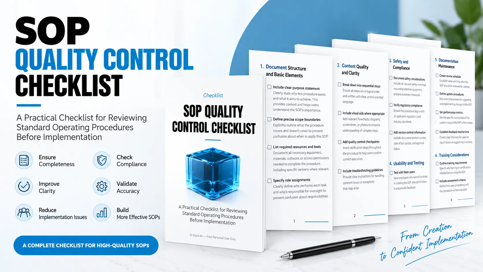Preview of SOP Quality Control Checklist