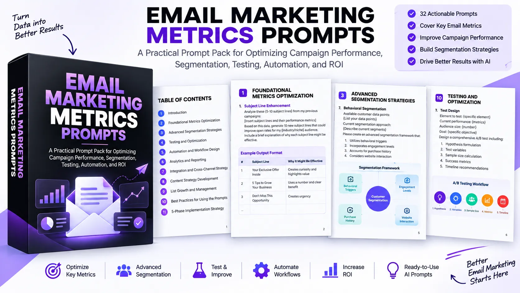 Preview of Email Marketing Metrics Prompts