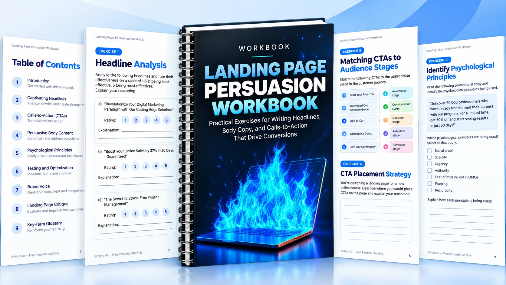 Preview of Landing Page Persuasion Workbook
