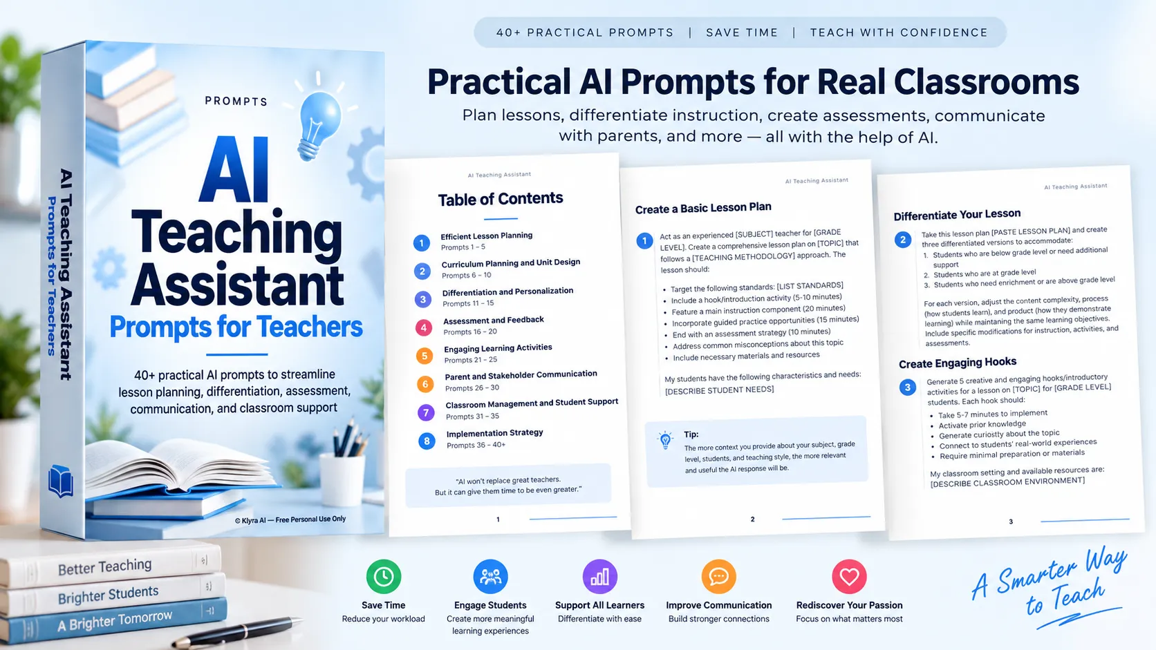 Preview of AI Teaching Assistant Prompts for Teachers