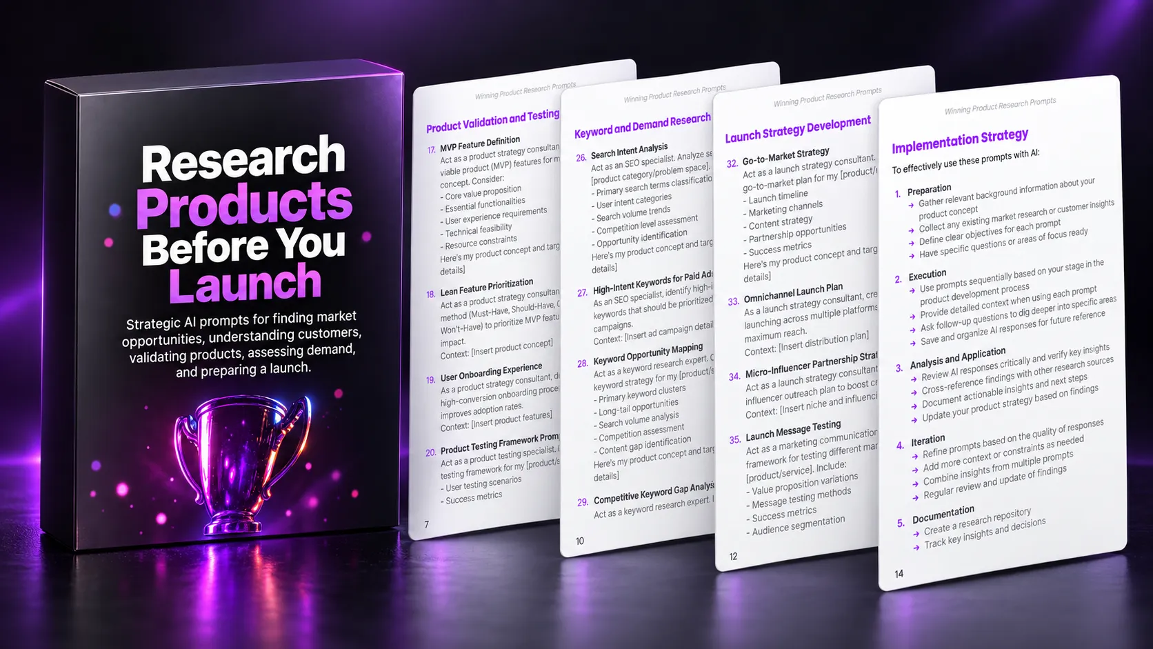 Preview of Research Products Before You Launch